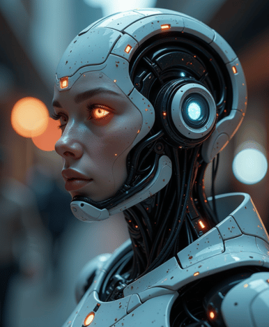 Cyborg, Unreal Engine Lumen, very coherent. cinematic, hyper realism, high detail, octane render, 8k